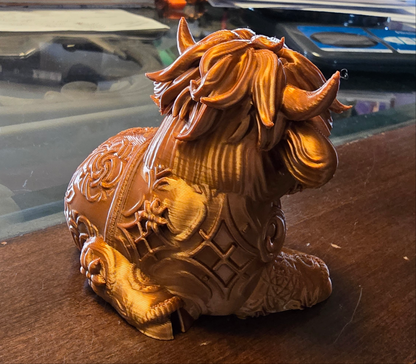 3D printed Floral Highland Cow